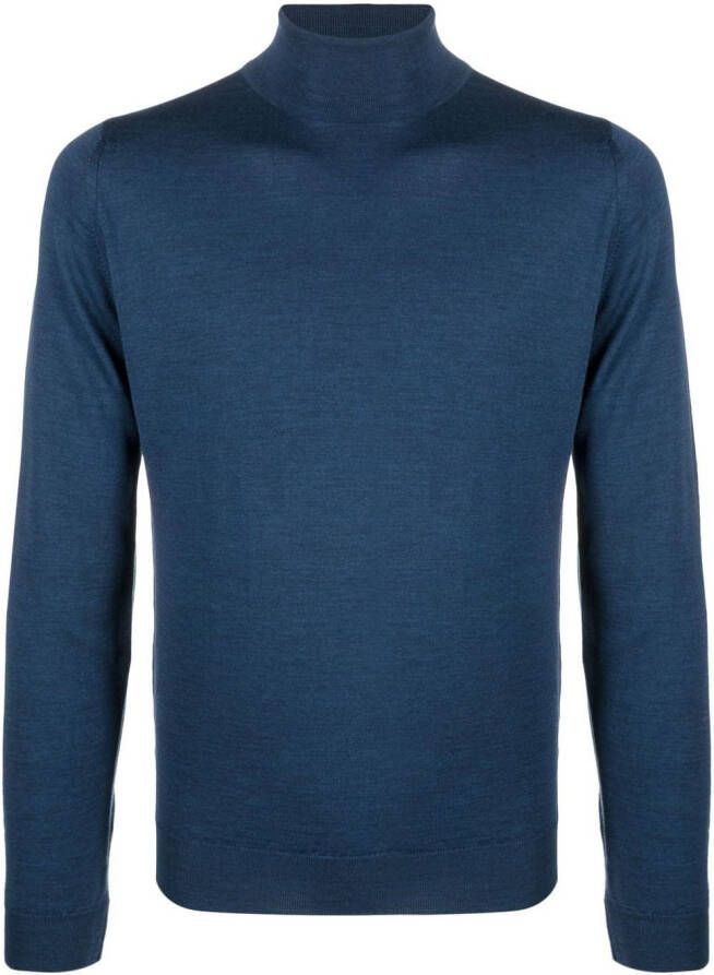 John Smedley Coltrui van merinowol Blauw