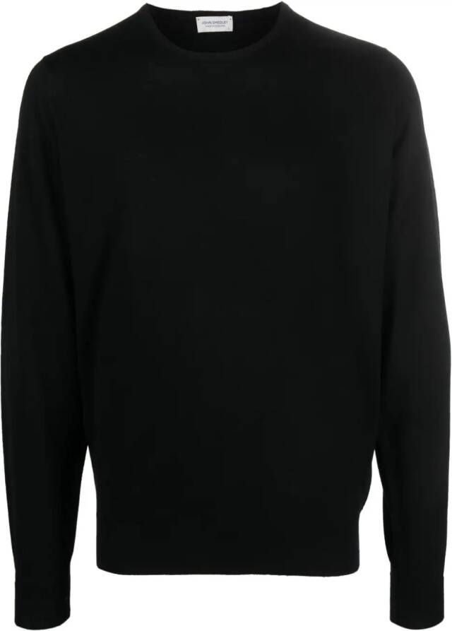 John Smedley Farhill trui van scheerwol Zwart