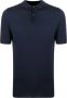 John Smedley Fijngebreid poloshirt Blauw - Thumbnail 1