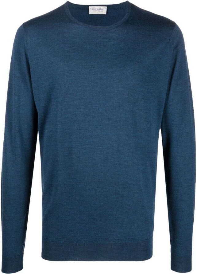 John Smedley Fijngebreide trui Blauw