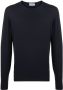 John Smedley Gebreide trui Blauw - Thumbnail 1