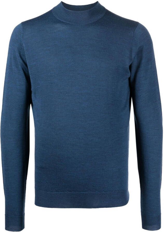 John Smedley Gebreide coltrui Blauw