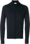 John Smedley high neck zipped cardigan Blauw - Thumbnail 1