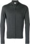 John Smedley high neck zipped cardigan Grijs - Thumbnail 1
