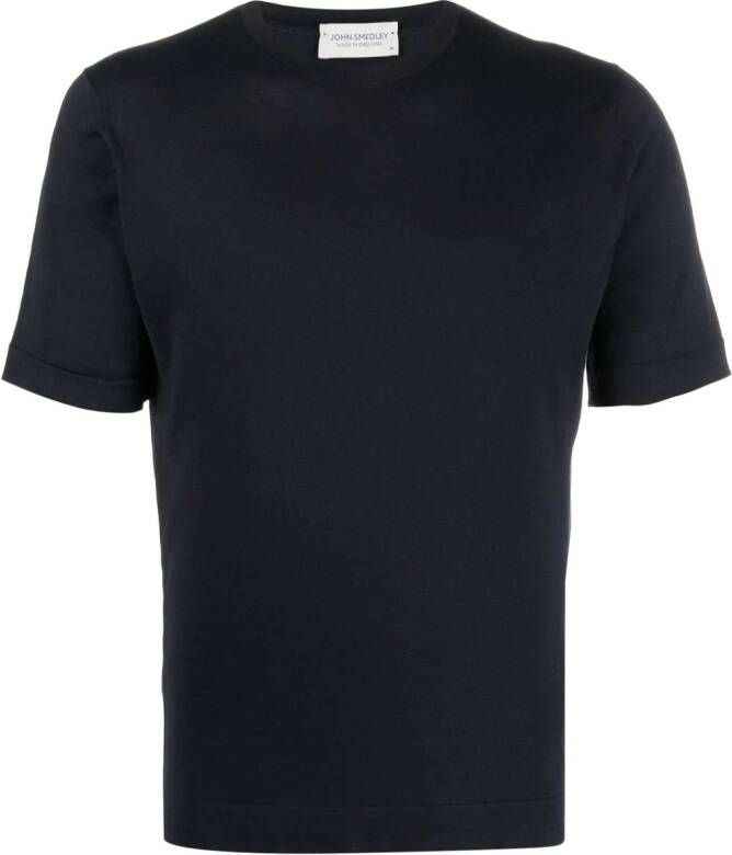 John Smedley Jersey T-shirt Blauw