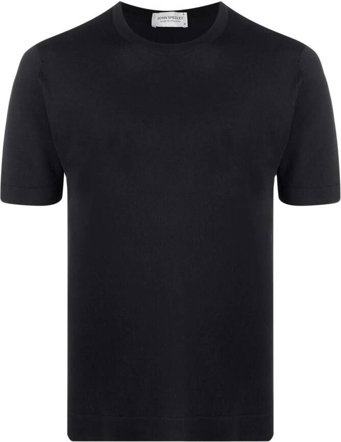 John Smedley Jersey T-shirt Zwart