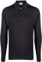 John Smedley Poloshirt met lange mouwen Grijs - Thumbnail 1