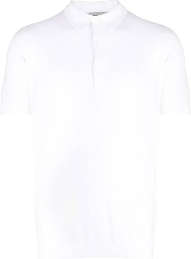 John Smedley Roth piqué poloshirt Wit