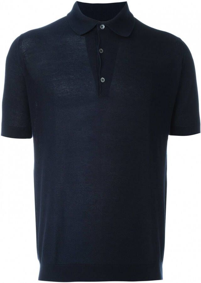 John Smedley 'Roth' polo shirt Blauw