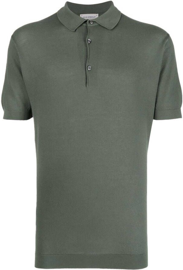 John Smedley Katoenen poloshirt Groen