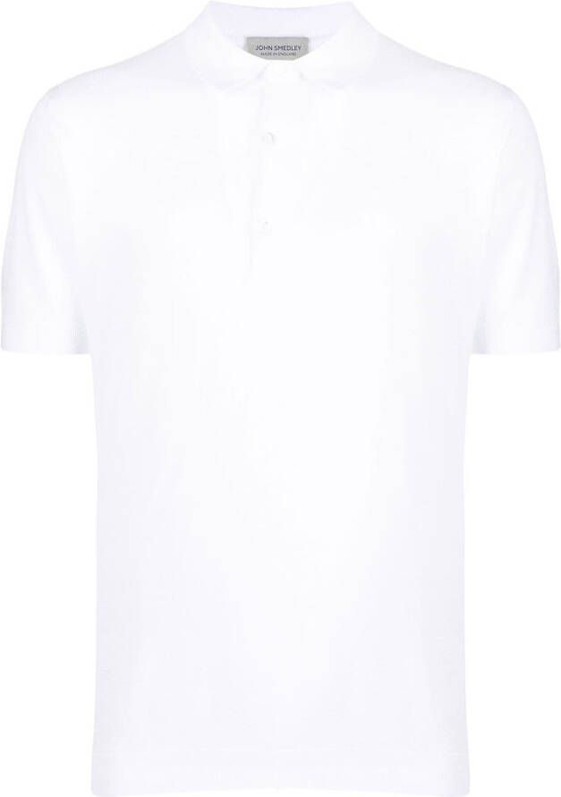 John Smedley Poloshirt Wit