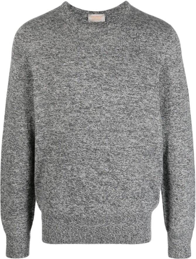 John Smedley Sweater met mélange-effect Grijs