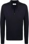 John Smedley Trui met halve rits Blauw - Thumbnail 1