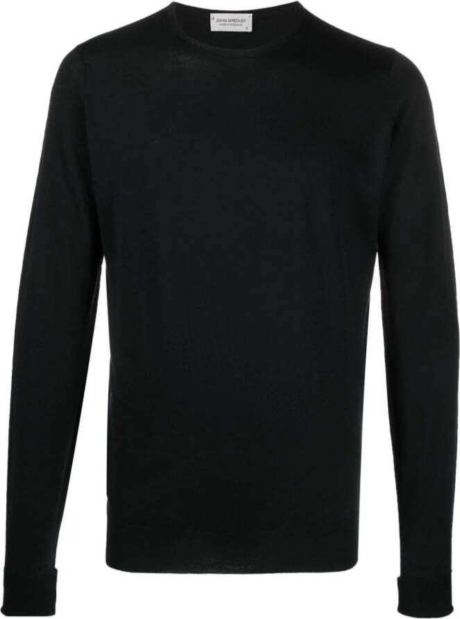 John Smedley trui met ronde hals Zwart