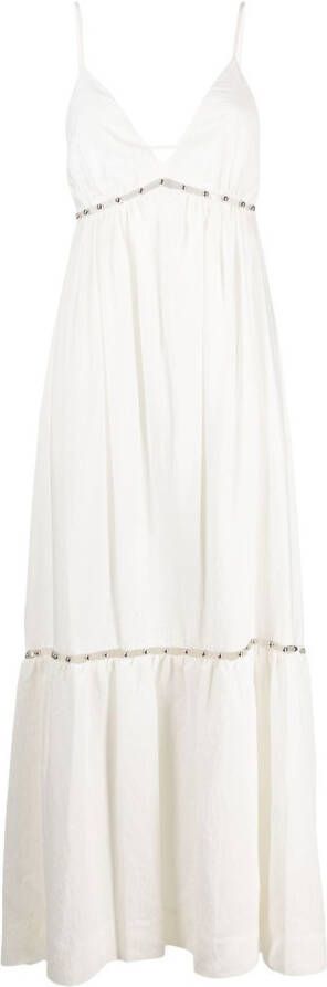 Simkhai Maxi-jurk met kralen Beige