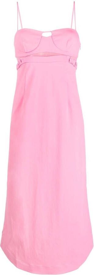 Simkhai Uitgesneden midi-jurk Roze