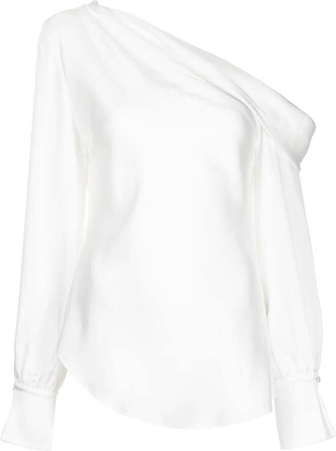 Simkhai Gedrapeerde blouse Wit