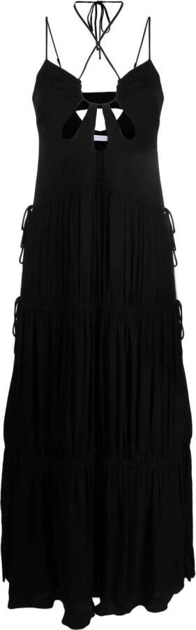 Simkhai Gelaagde maxi-jurk Zwart