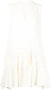 Jonathan Simkhai Geplooide mini-jurk Wit