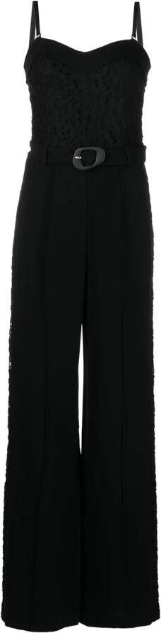 Simkhai Jumpsuit met detail van kant Zwart