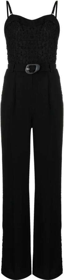 Simkhai Jumpsuit met detail van kant Zwart