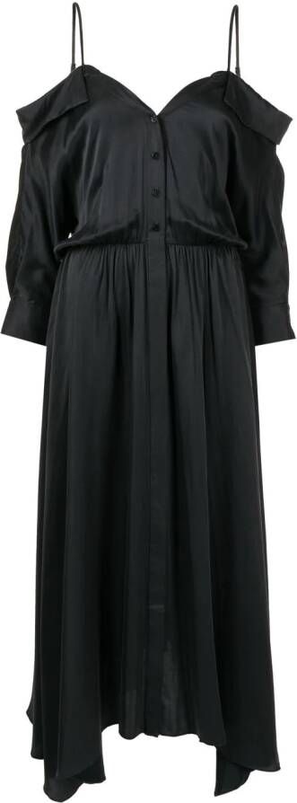 Simkhai Kiari jurk met open schouders Zwart