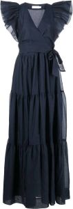 Jonathan Simkhai Maxi-jurk met pofmouwen Blauw