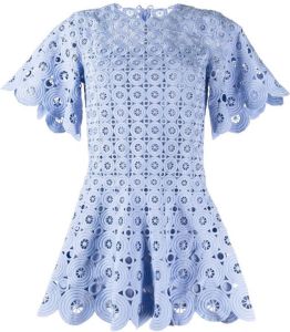 Jonathan Simkhai Mini-jurk met kant Blauw