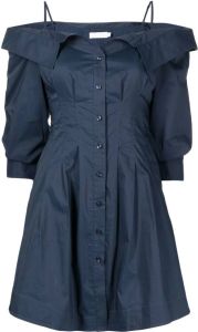 Jonathan Simkhai Mini-jurk met open schouders Blauw