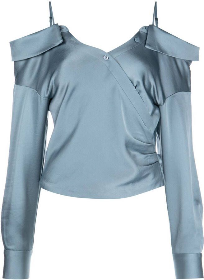 Simkhai Off-shoulder top Blauw
