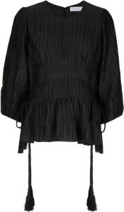 Jonathan Simkhai Peplum blouse Zwart