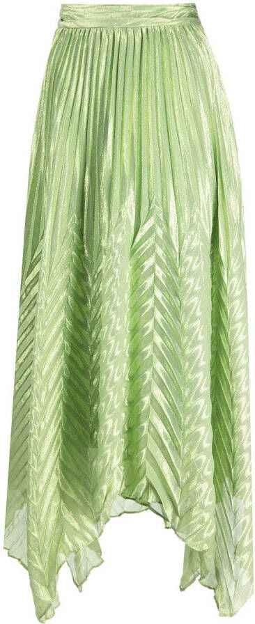 Simkhai Plooirok met metallic draden Groen