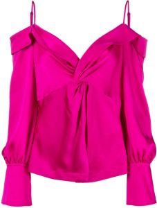 Jonathan Simkhai Satijnen blouse Roze