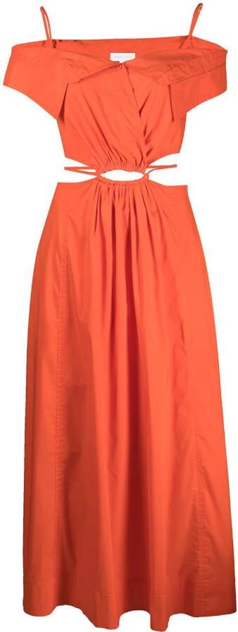 Simkhai Uitgesneden maxi-jurk Oranje