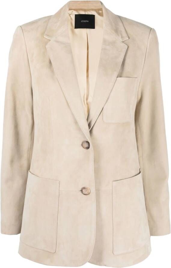 JOSEPH Blazer met enkele rij knopen Beige