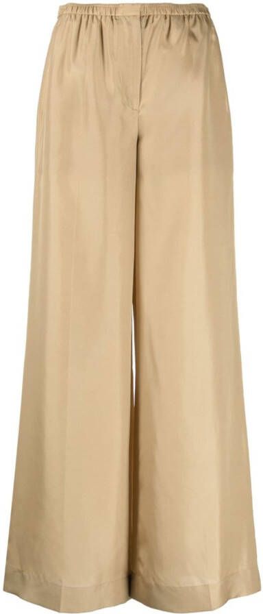 JOSEPH Palazzo broek met elastische taille Beige