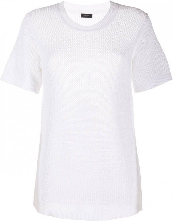 JOSEPH T-shirt met mesh Wit