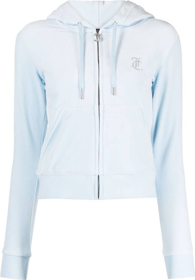 Juicy Couture Fluwelen hoodie Blauw