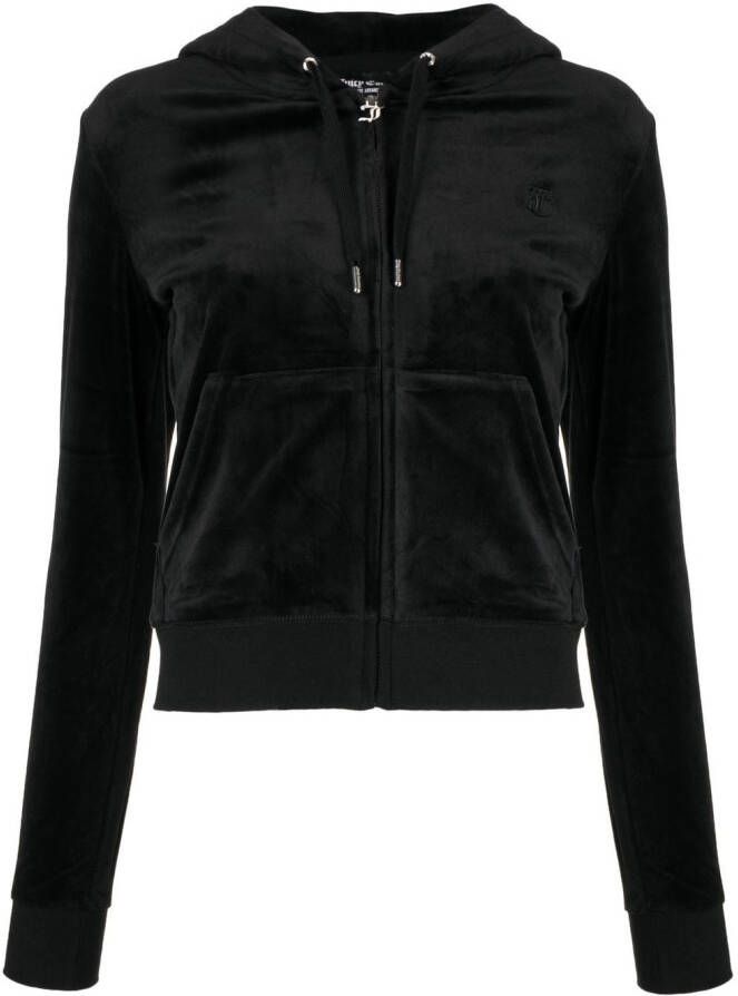 Juicy Couture Fluwelen hoodie Zwart