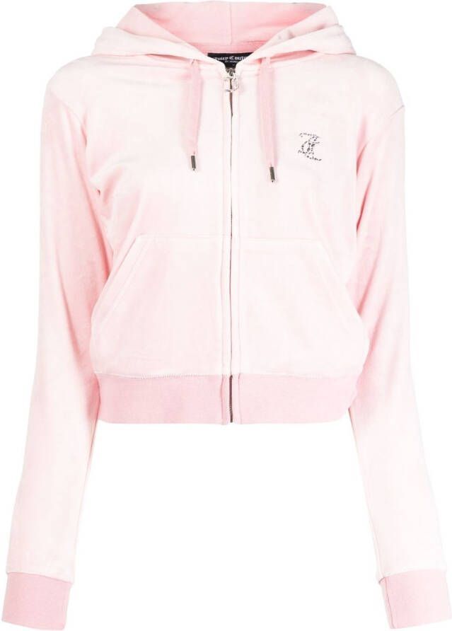 Juicy Couture Hoodie met rits Roze