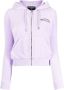 Juicy Couture Robertson fluwelen hoodie met rits Paars - Thumbnail 1