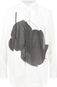 Julius Overhemd met print Wit