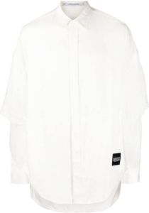 Julius Overhemd met gelaagde mouwen Wit