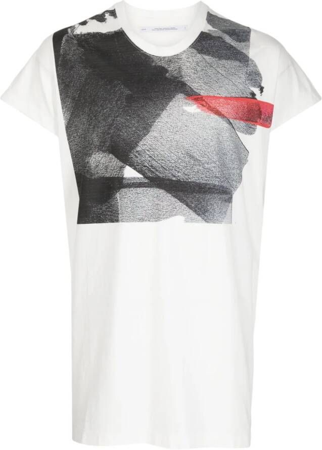 Julius T-shirt met print Wit