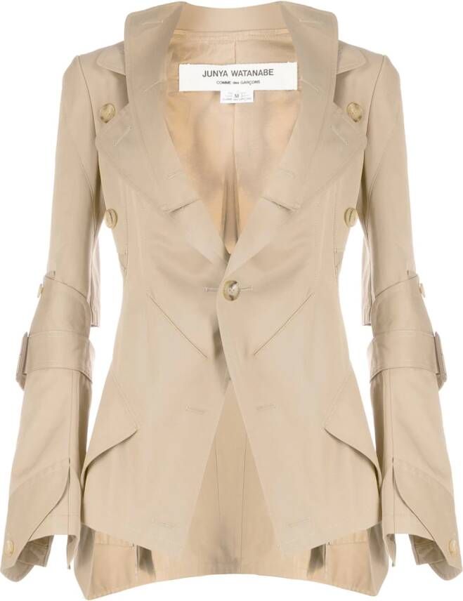 Junya Watanabe Blazer verfraaid met knopen Beige
