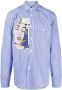 Junya Watanabe MAN Gestreept overhemd Blauw - Thumbnail 1