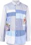 Junya Watanabe MAN Gestreept overhemd Blauw - Thumbnail 1