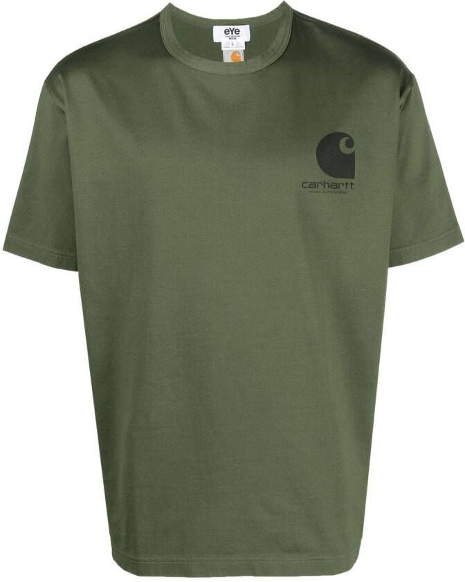Junya Watanabe MAN T-shirt met logoprint Groen