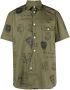 Junya Watanabe MAN Overhemd met korte mouwen Groen - Thumbnail 1