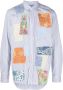 Junya Watanabe MAN Overhemd met patchwork Blauw - Thumbnail 1